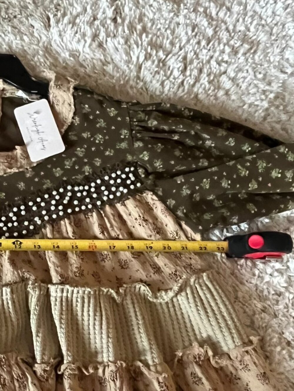 POL Genevieve Baby Toll Top, Olive/Tan/Cream, Size Small, LIKE NEW - Picture 10 of 13